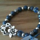 Blue Sodalite Flower Bracelet